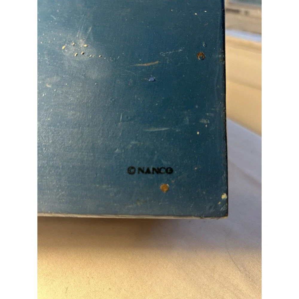 Dolphins Vintage 1970s Wooden Handpainted Jewelry Box Cottagecore Dolphin Sea